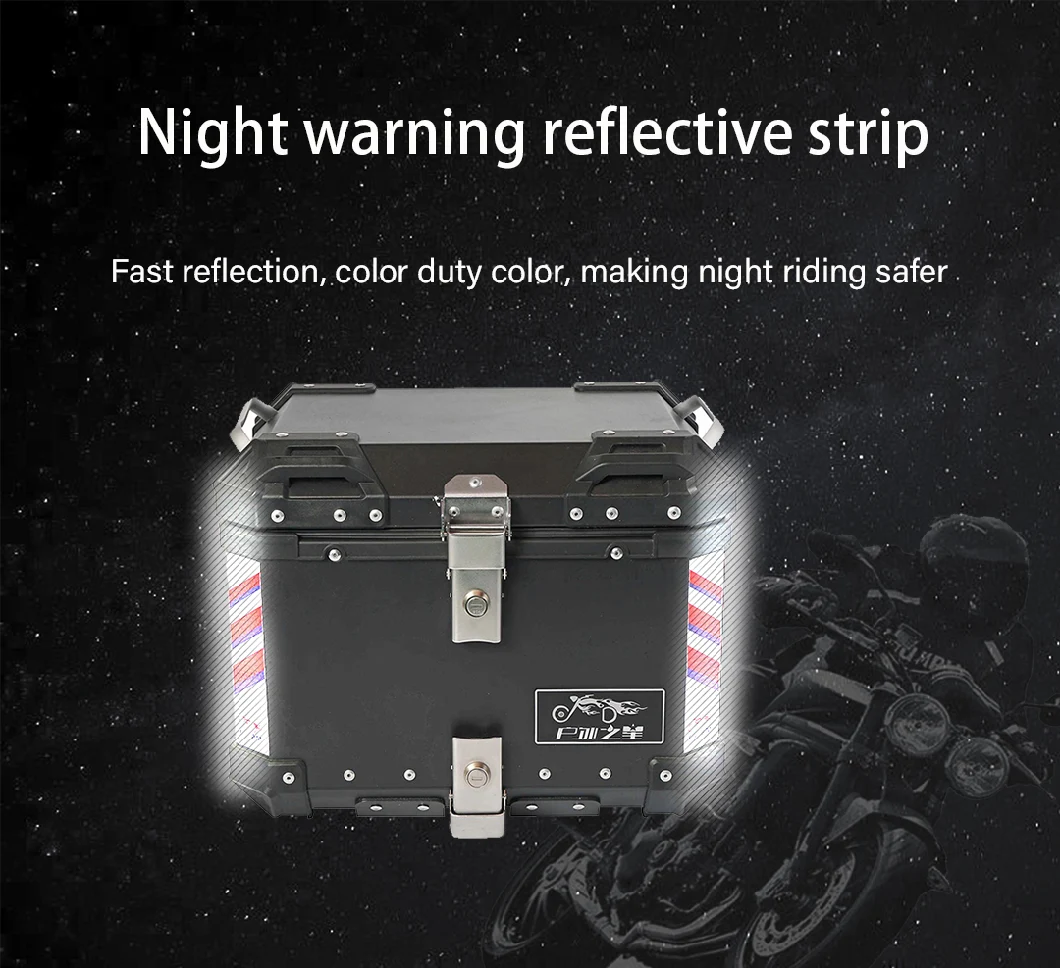 Classic 22L Scooter Tail Box Trunk Delivery Top Case Rear Cargo Storage Box Aluminum Alloy for Motorcycle