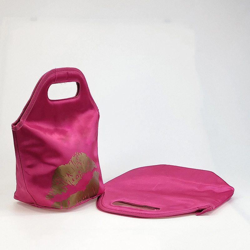 Promotional Cute Lunch Bag Satin Cooler Bag with PEVA Lining