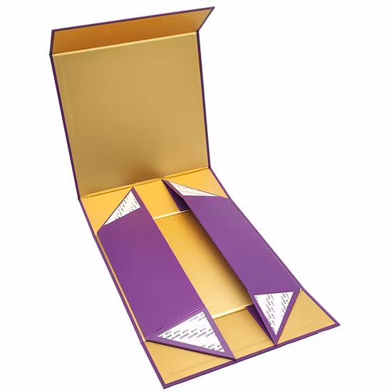 Individuell bedruckte luxuriöse blaue Pappe, Kosmetik, Make-up, Kleidung, magnetisches Papier, Geschenkverpackung, Schmuckschatulle für Uhren, Hochzeit, Party, Festival, Verpackung mit Band