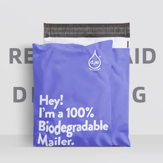 Benutzerdefinierte Logo-Farbe, biologisch abbaubare Kunststoff-Poly-Mail-Express-Versandtasche, Kleidungsumschlag-Post-Versandtasche