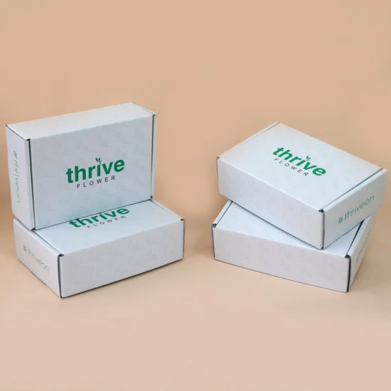 Recyceltes doppelseitiges Logo für Perücken, Make-up, Geschenkkarton, Versand, weiße Versandtasche für Kosmetikverpackungen, bedruckte individuelle Box