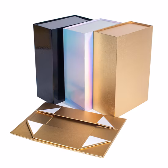 Kundenspezifische große Luxus-Geschenkbox mit magnetischem Papierverschluss, faltbare Verpackung, faltbare Geschenkbox